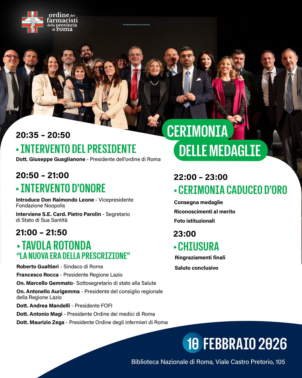 Cerimonia delle Medaglie
